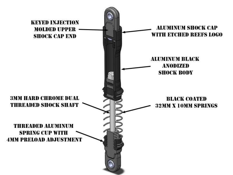 XP Aluminum Shocks 100mm (2pk)