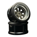 Pana 8-Spoke Style 1/10 Gun Metal Rims, 8mm Offset