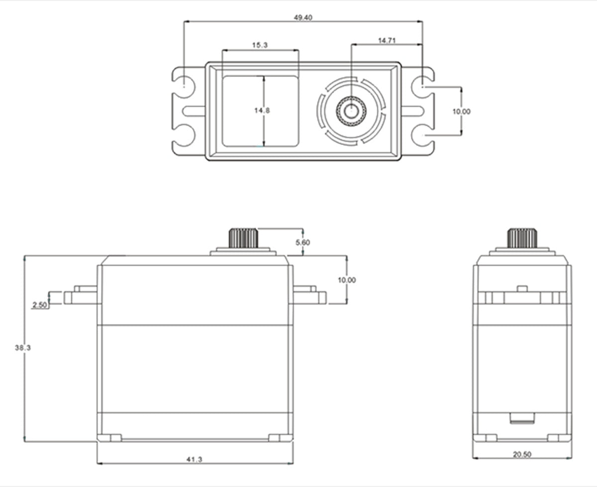 HV Coreless Digital Servo, .09sec / 277.7oz @ 8.4V
