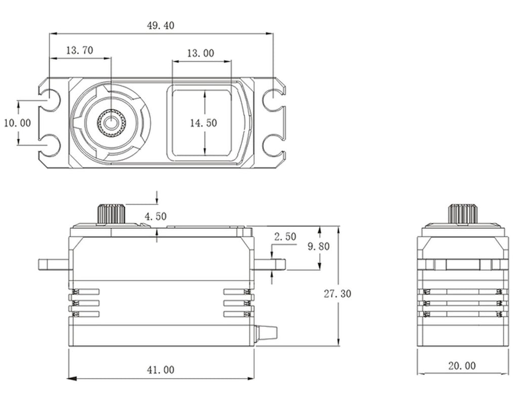 D1S HV Coreless Digital Servo, .18sec / 256.9sec @ 8.4V