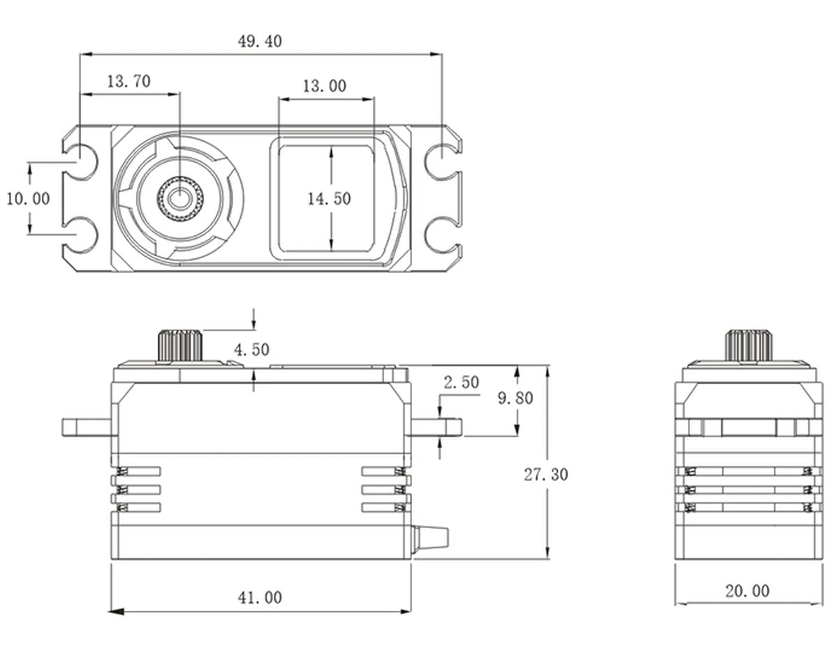 D1S HV Coreless Digital Servo, .18sec / 256.9sec @ 8.4V