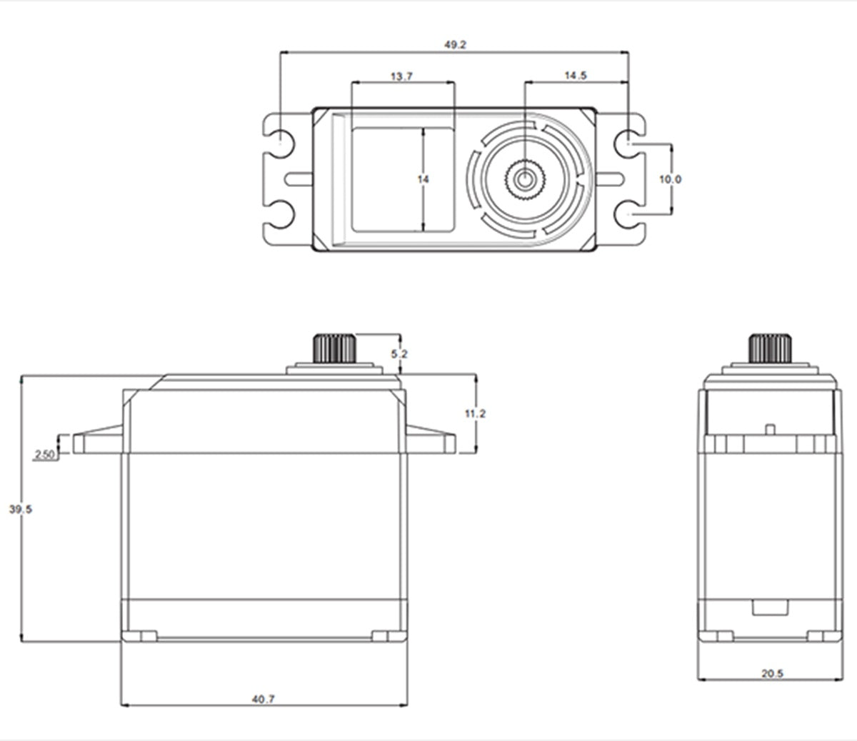 LV DC Digital Servo, .16sec / 277.7oz @ 6.0V