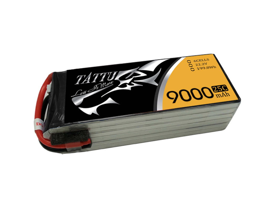 Tattu 9000mAh 6S 25C 22.2V Lipo Battery | No Plug | UAV Classic