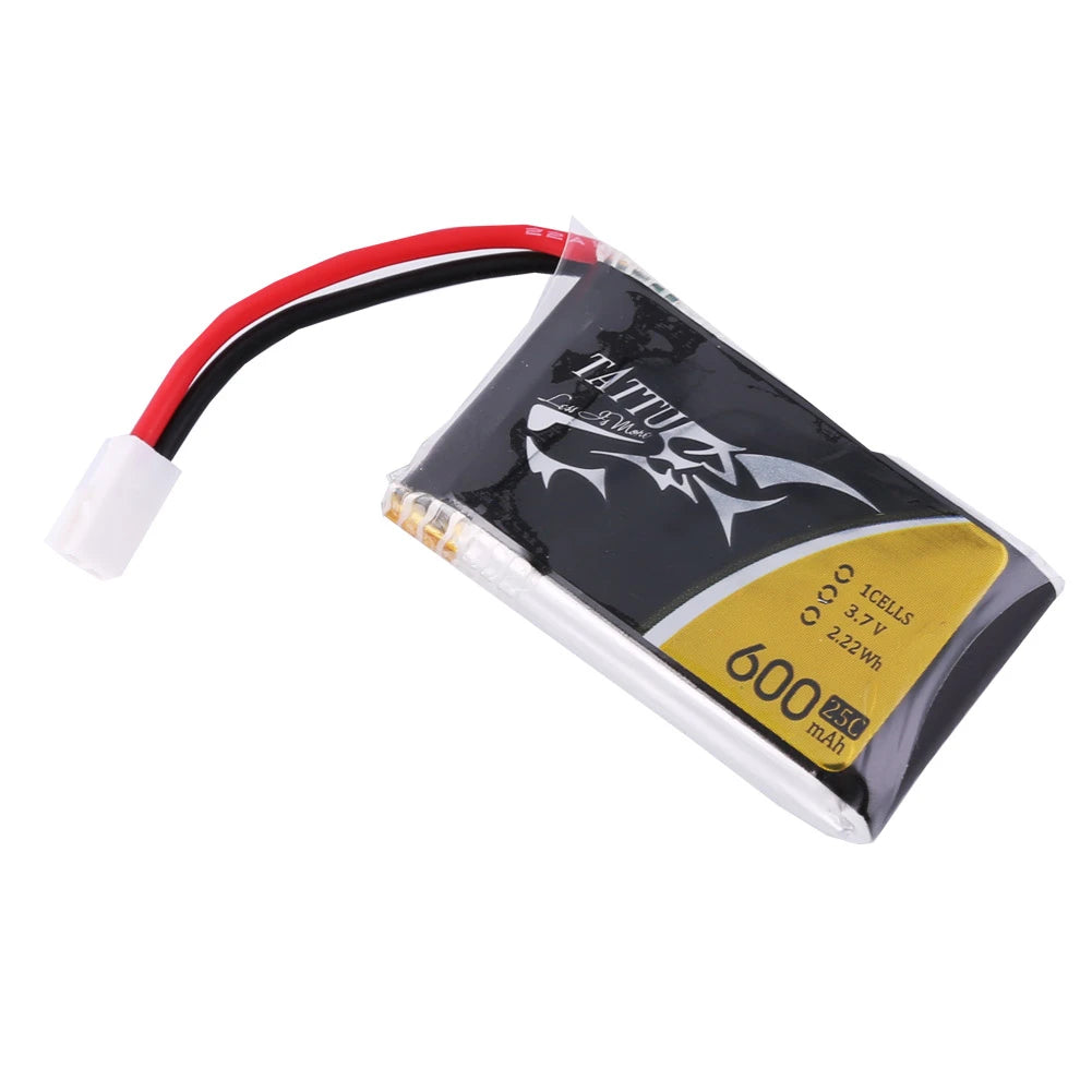 Tattu 600mAh 1S 25C 3.7V Lipo Battery | Molex Plug | FPV Classic (6pcs)