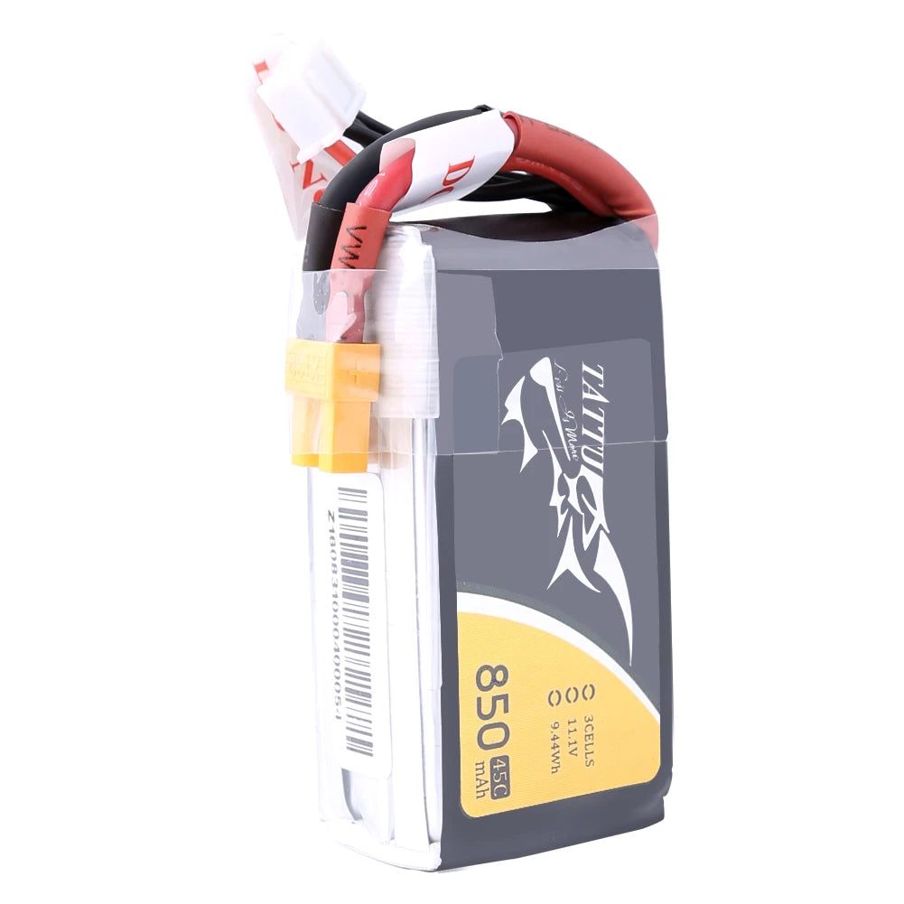 Tattu 850mAh 3S 45C 11.1V Lipo Battery | XT30 Plug | FPV Classic