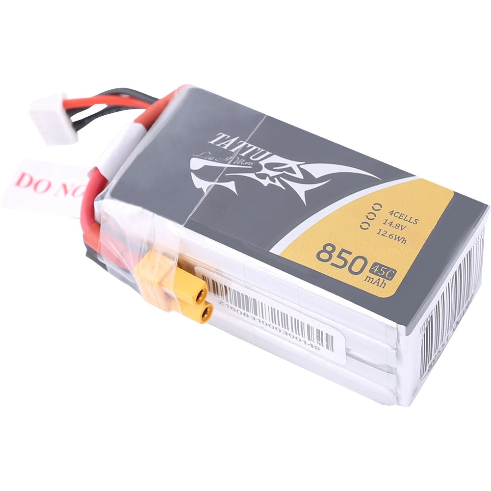 Tattu 850mAh 4S 45C 14.8V Lipo Battery | XT30 Plug | FPV Classic