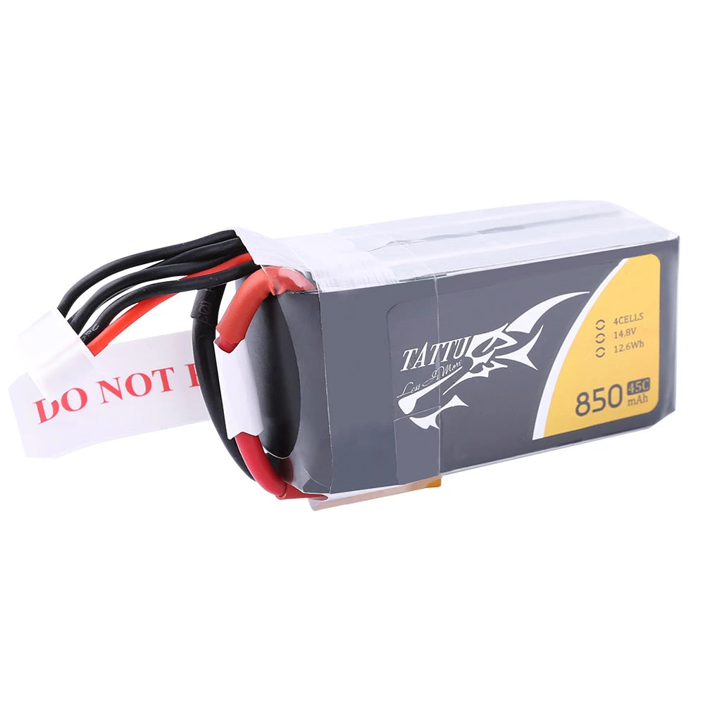 Tattu 850mAh 4S 45C 14.8V Lipo Battery | XT30 Plug | FPV Classic