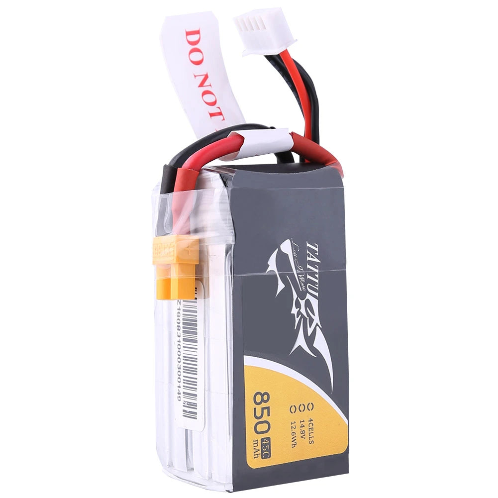 Tattu 850mAh 4S 45C 14.8V Lipo Battery | XT30 Plug | FPV Classic