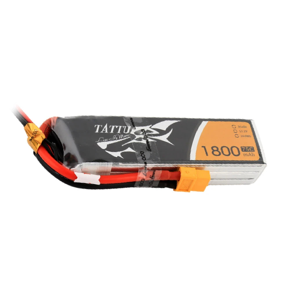 Tattu 1800mAh 3S 75C 11.1V Lipo Battery | XT60 Plug | FPV Classic