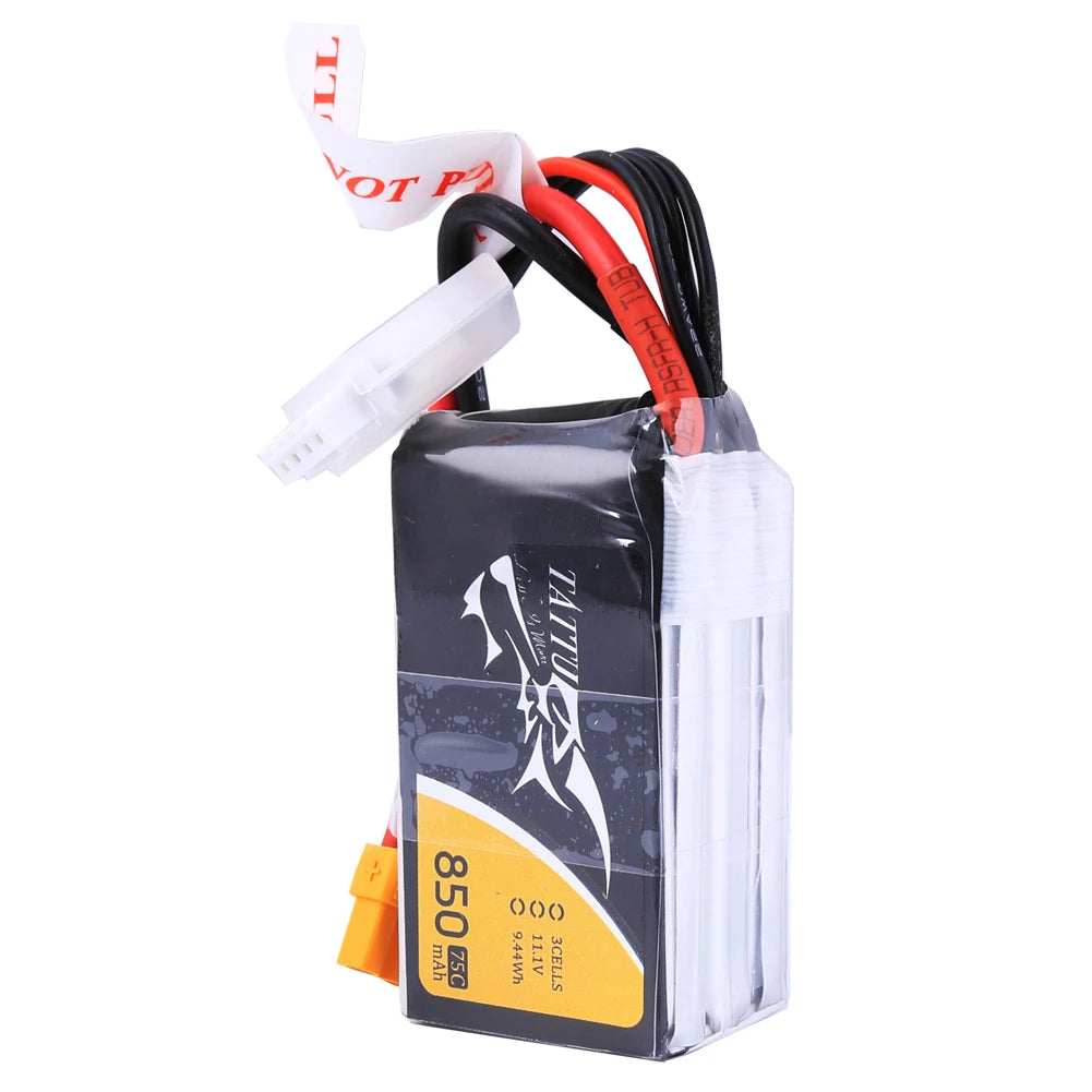 Tattu 850mAh 3S 75C 11.1V Lipo Battery | XT60 Plug | FPV Classic