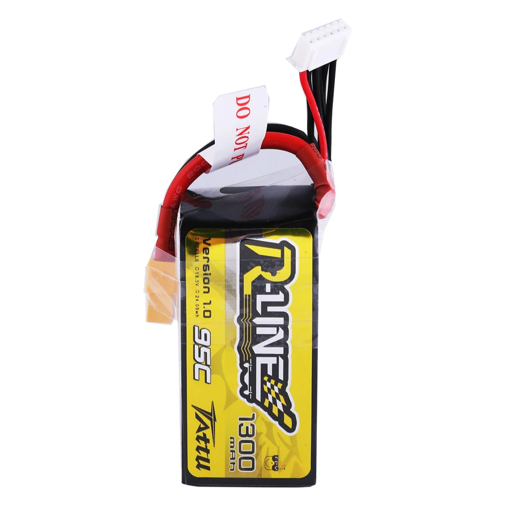 Tattu 1300mAh 5S 18.5V Lipo Battery | XT60 Plug | R-Line 1.0