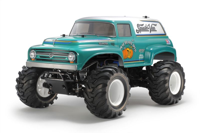 RC Squash Van, GF-02 Green/White Painted Body