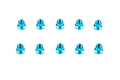 5mm Aluminum Short Ball Nut, Blue, 10 pcs
