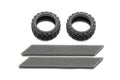 RC Rally Block Tires, Soft Compound w/ Foam Inserts (2)