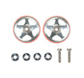 JR 19mm Alum 5 Spoke Rollers w/Plastic Rings (Red)