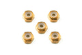 2mm Aluminum Lock Nut, Gold, 5pcs