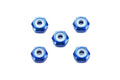 2mm Aluminum Lock Nut, Dark Blue, 5pcs