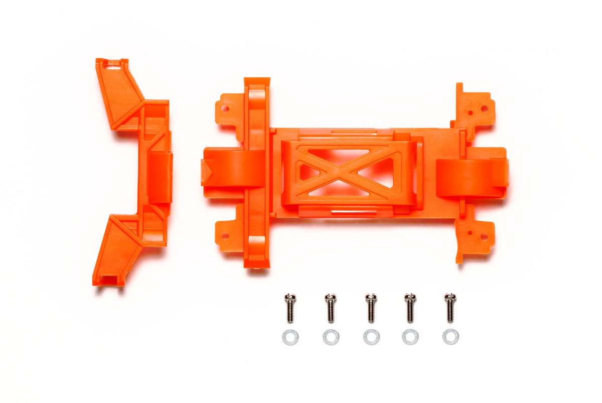 JR Reinforced Gear Cover, for MS Chassis, Fluorescent Orange