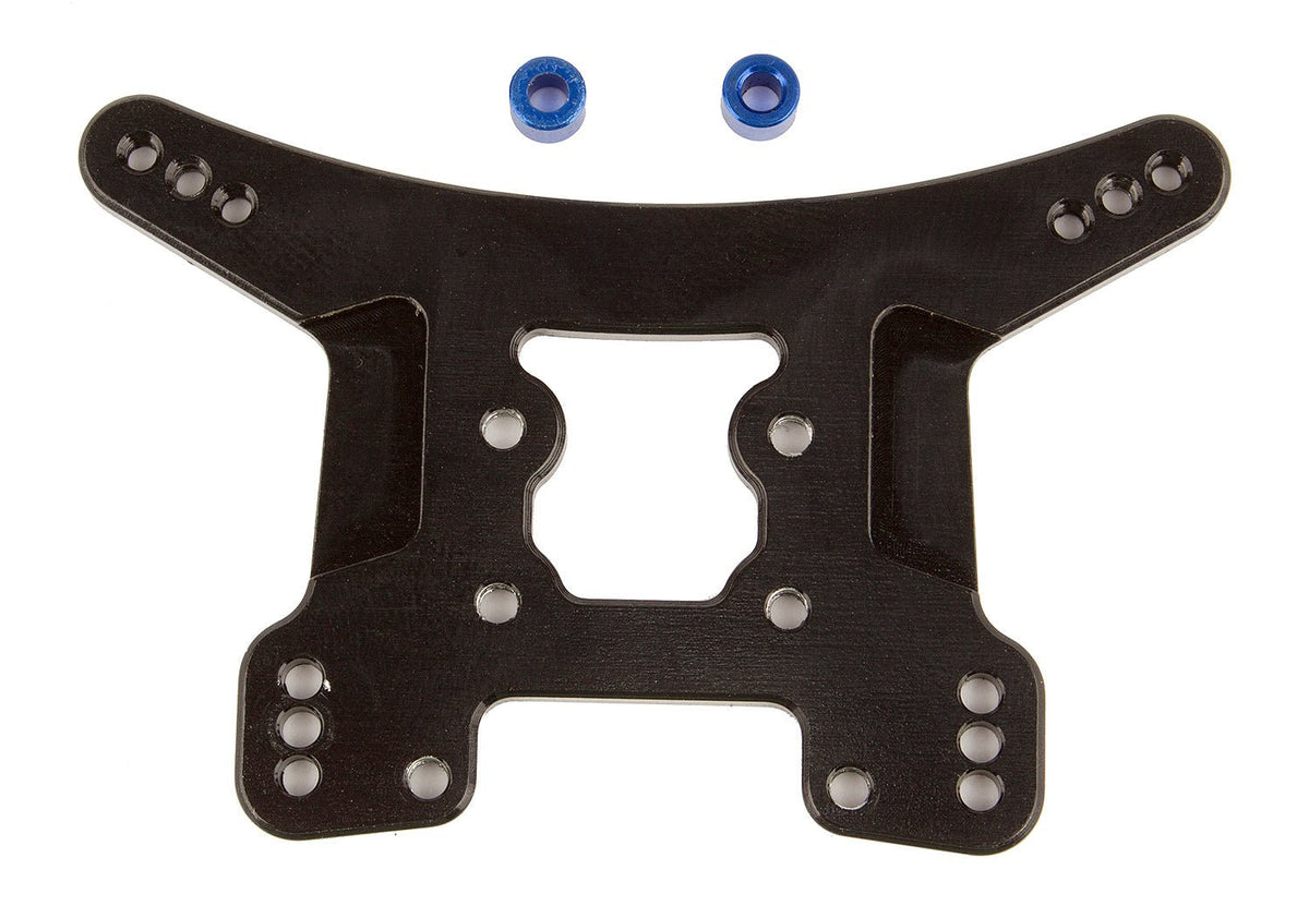 Factory Team 1:14 Rear Shock Tower, Black Aluminum, for Reflex