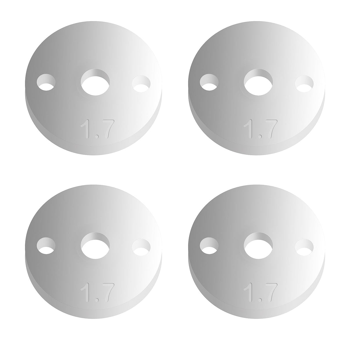 Factory Team 12mm Shock Pistons, V2, 2 Hole x 1.7, Flat
