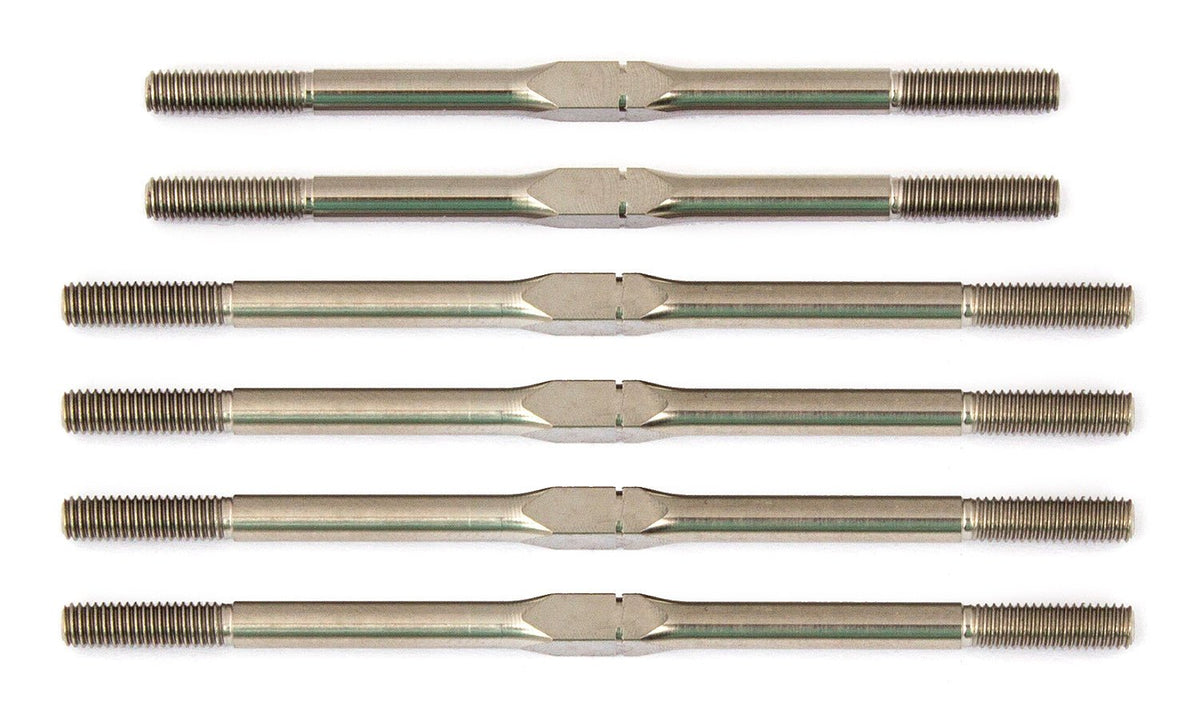 Factory Team Titanium Turnbuckle Set, for RC10T6.1, Silver