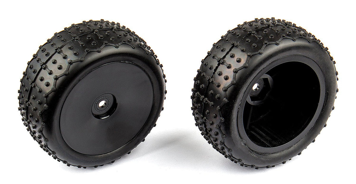 Front Narrow Mini Pin Tires, Mounted, for Reflex 14T or 14B
