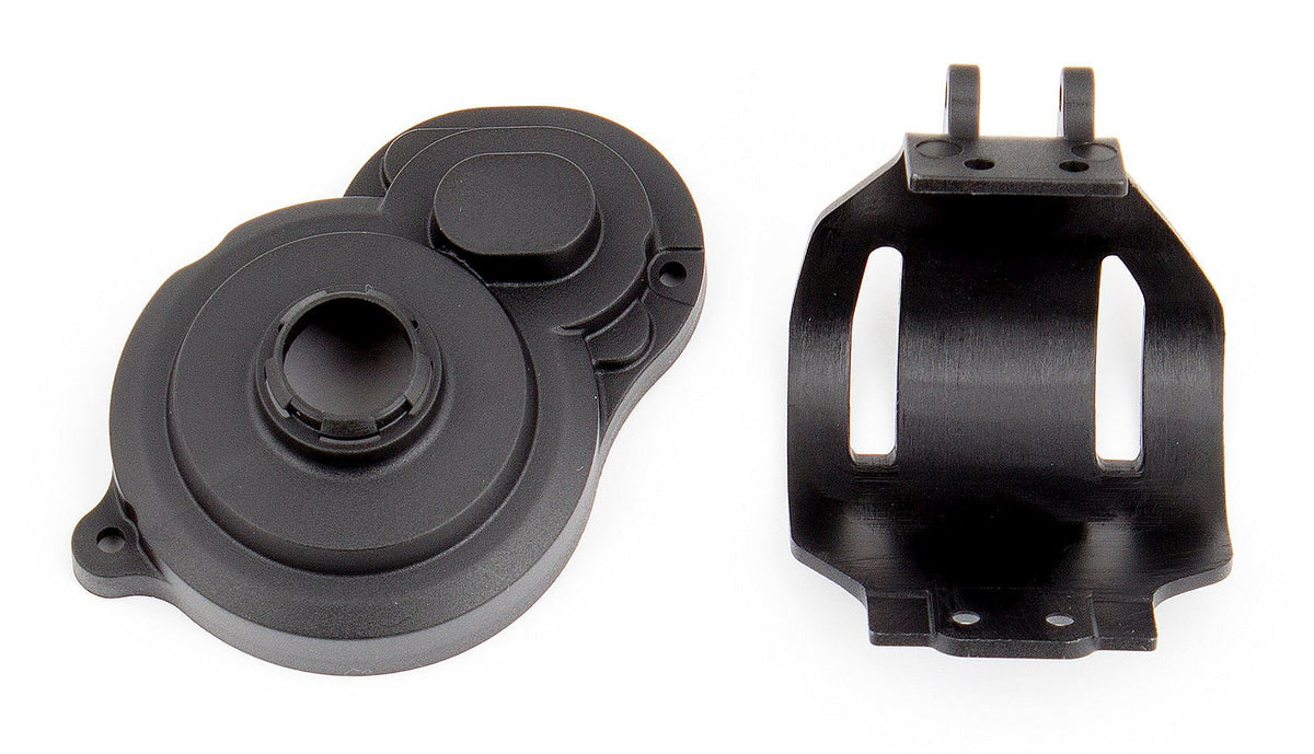 Gear Cover and Motor Guard, Black, Fits: ProSC10, Reflex DB10, and Trophy Rat