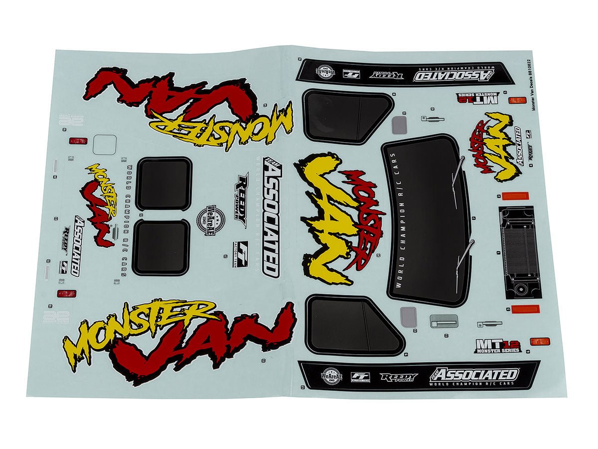 MT12 Monster Van Decal Sheet