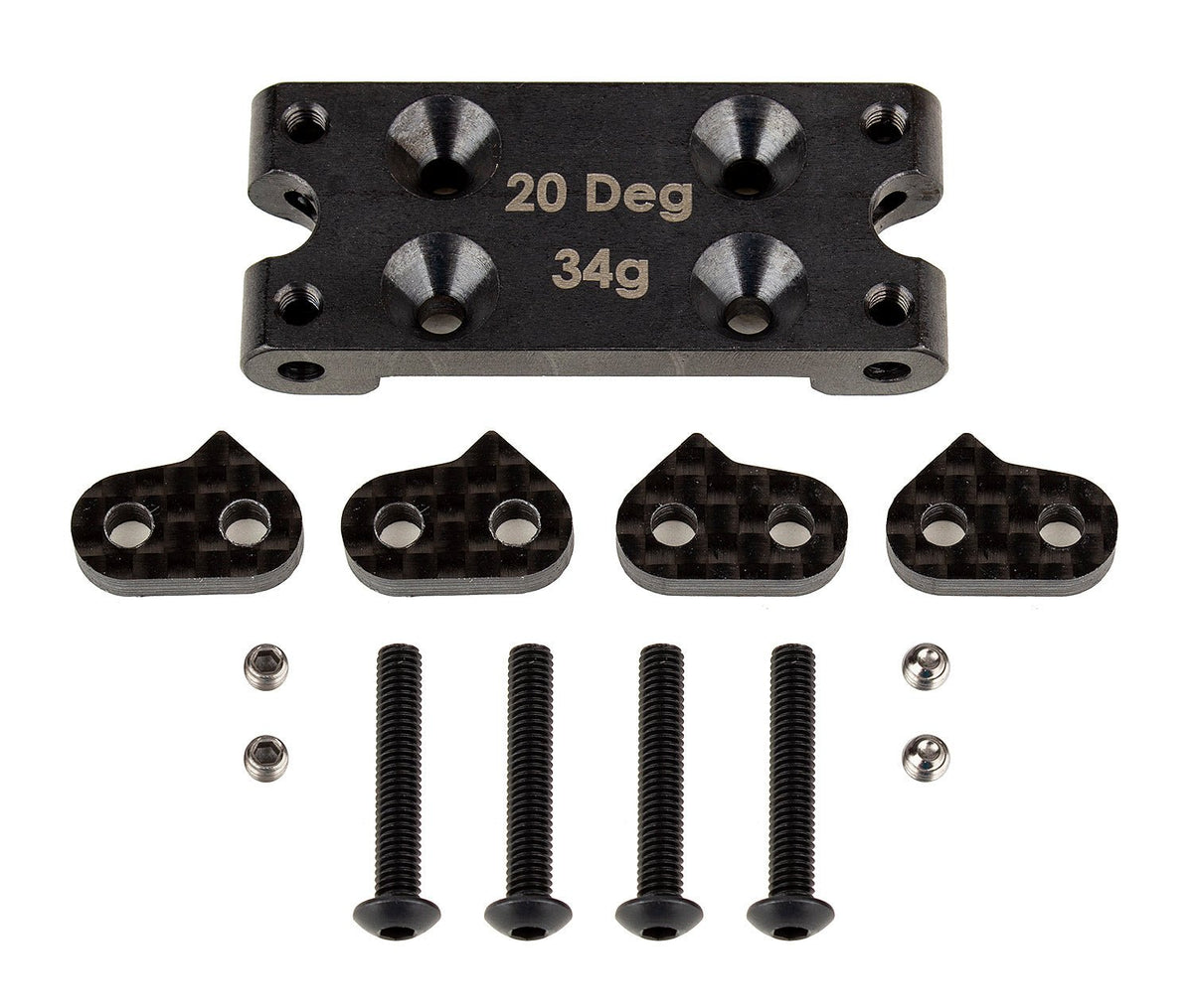 RC10B6 Factory Team Steel Bulkhead; 20 Degrees