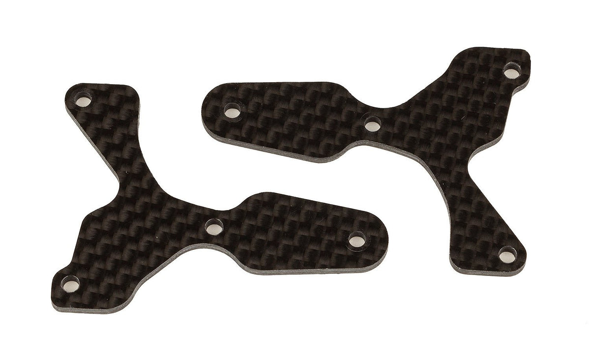 RC8B4 Factory Team Front Lower Suspension Arm Inserts, Carbon Fiber, 2mm