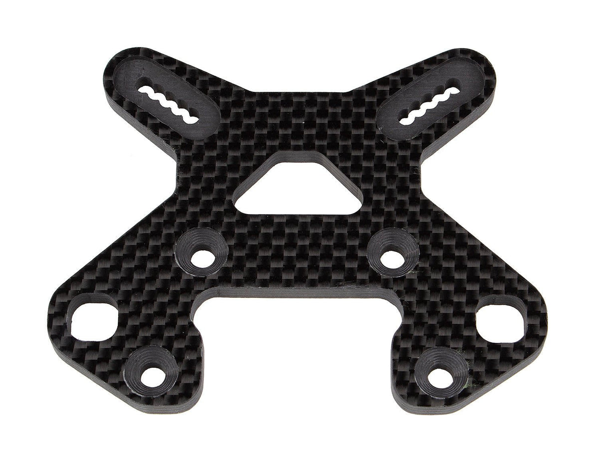 RC8B4 Factory Team Front Shock Tower, Carbon Fiber