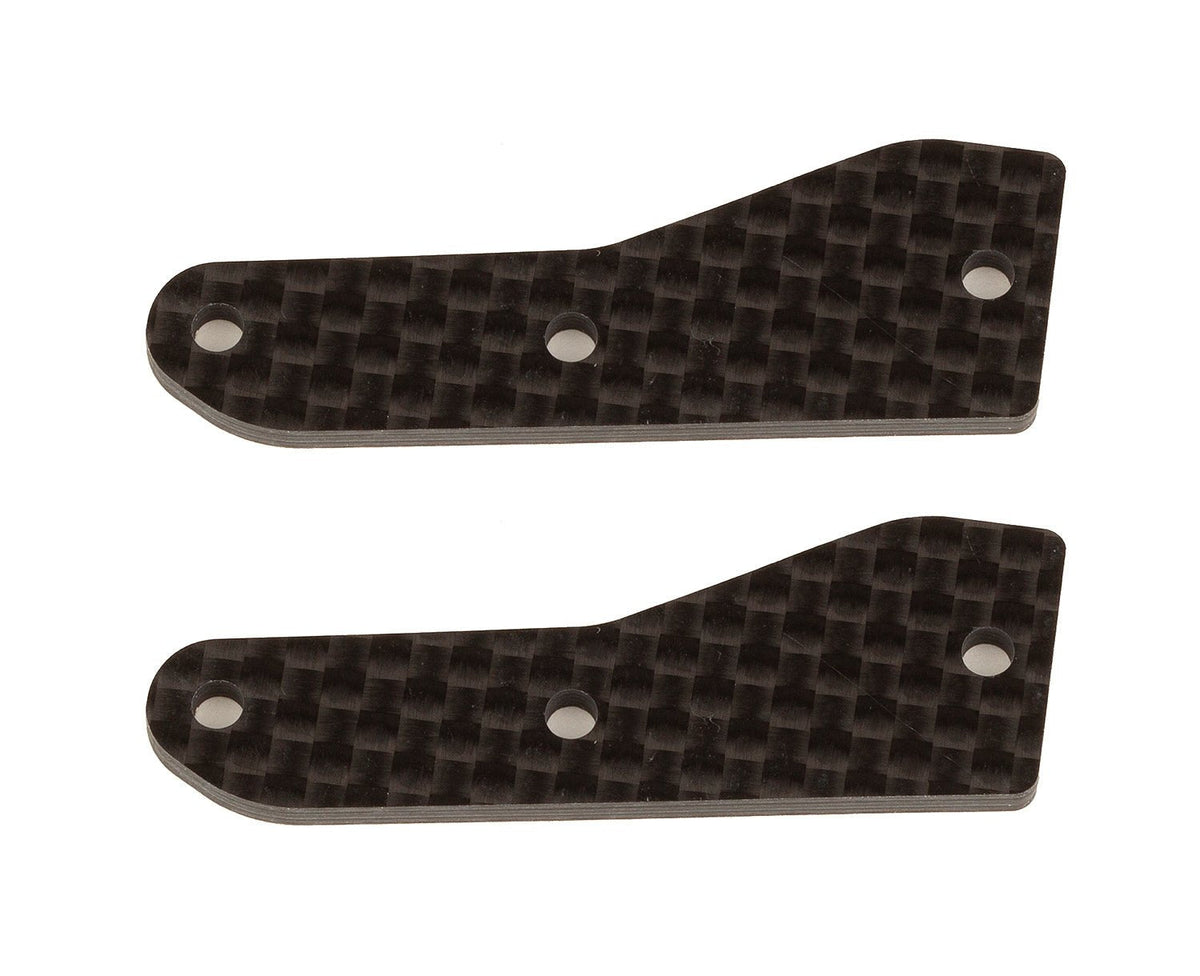 RC8B4 Factory Team Front Upper Suspension Arm Inserts, Carbon Fiber, 2mm