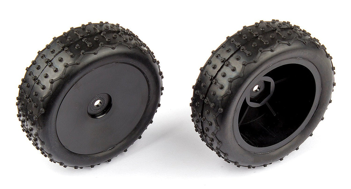 Rear Wide Mini Pin Tires, Mounted, for Reflex 14T or 14B