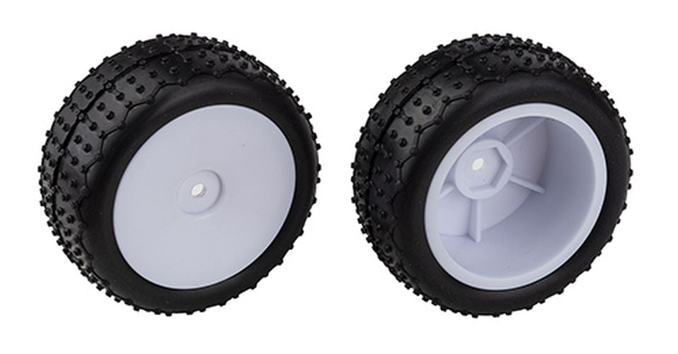 Reflex 14 Mini Pin Tires Mounted on Wide Wheels, White