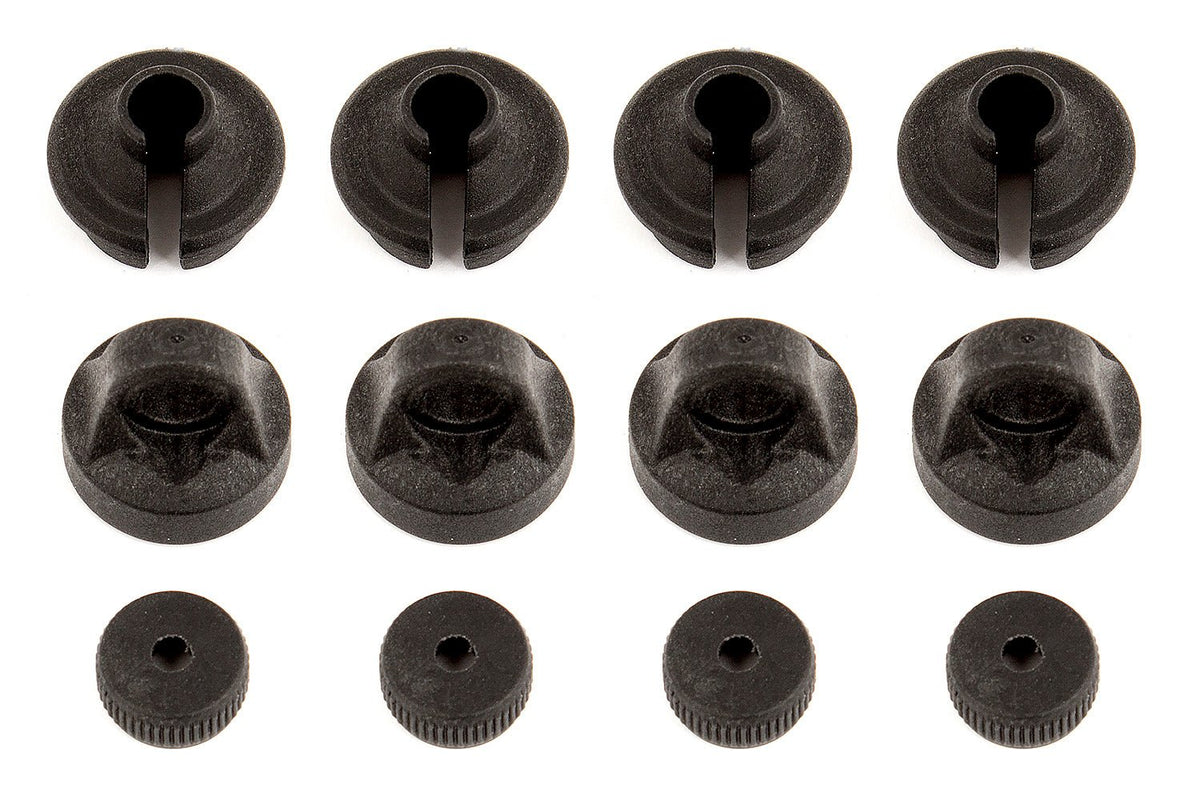 Shock Caps and Spring Cups, Fits: ProSC10, Reflex DB10, and Trophy Rat