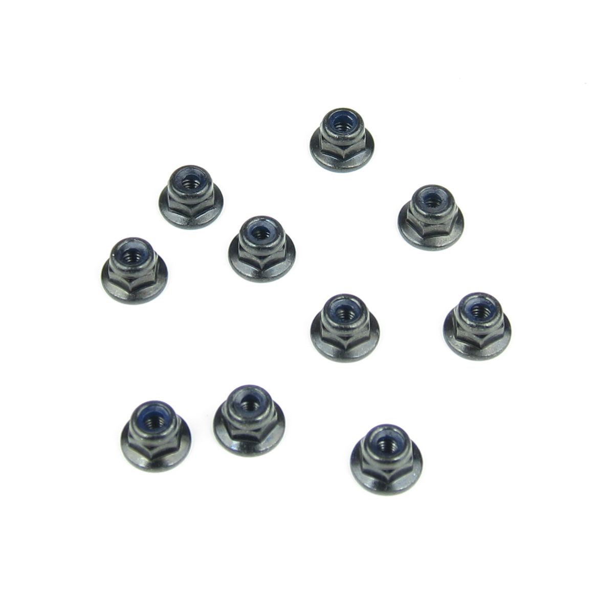 M3 Locknuts (Flanged, Black, 10pcs)