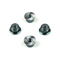 M4 Locknuts (Aluminum, Flanged, Serrated, Black,