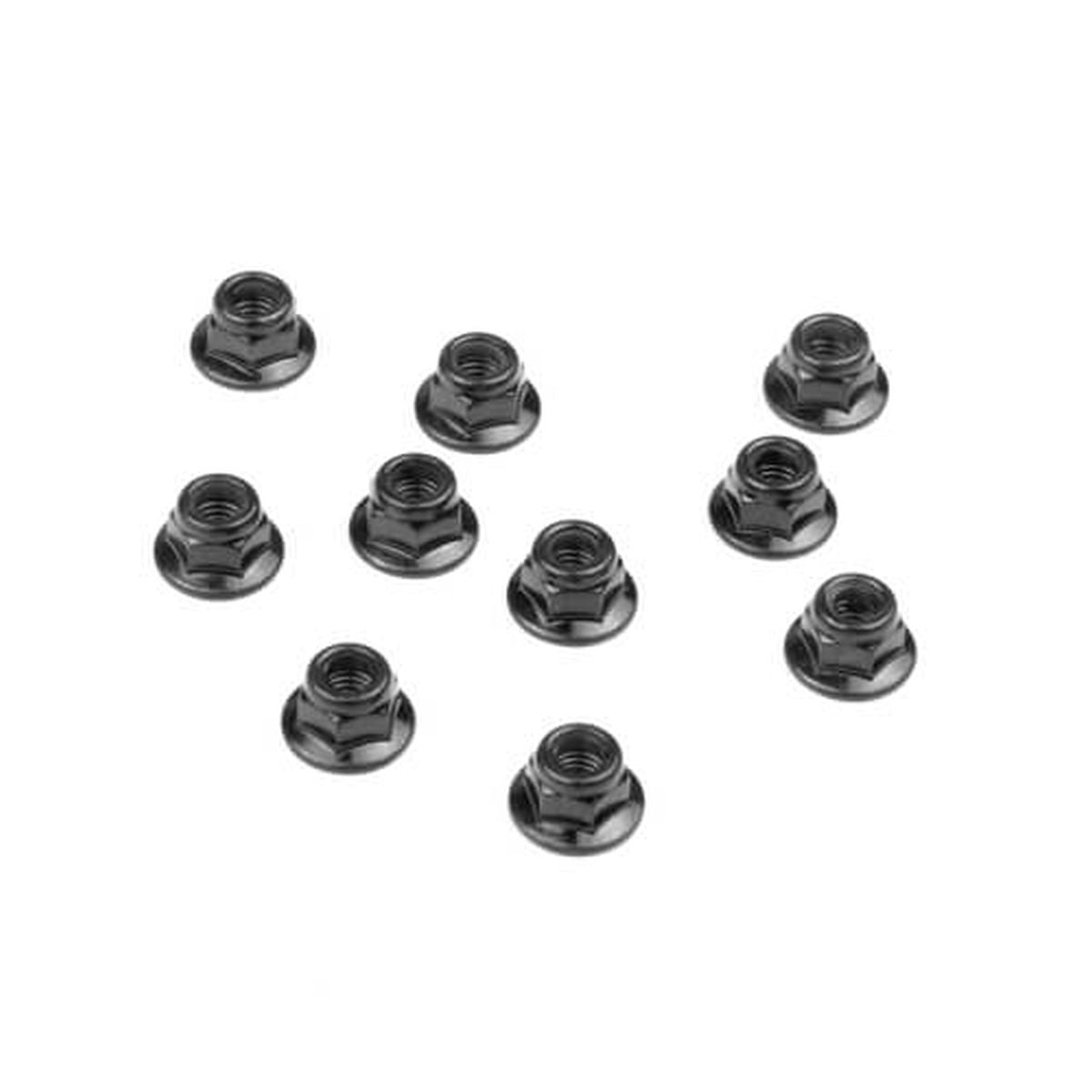 M5 Locknuts (Flanged, Black, 10pcs)