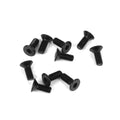 M3x8mm Flat Head Screws (Black, 10pcs)