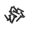 M3x14mm Flat Head Screws (Black, 10pcs)