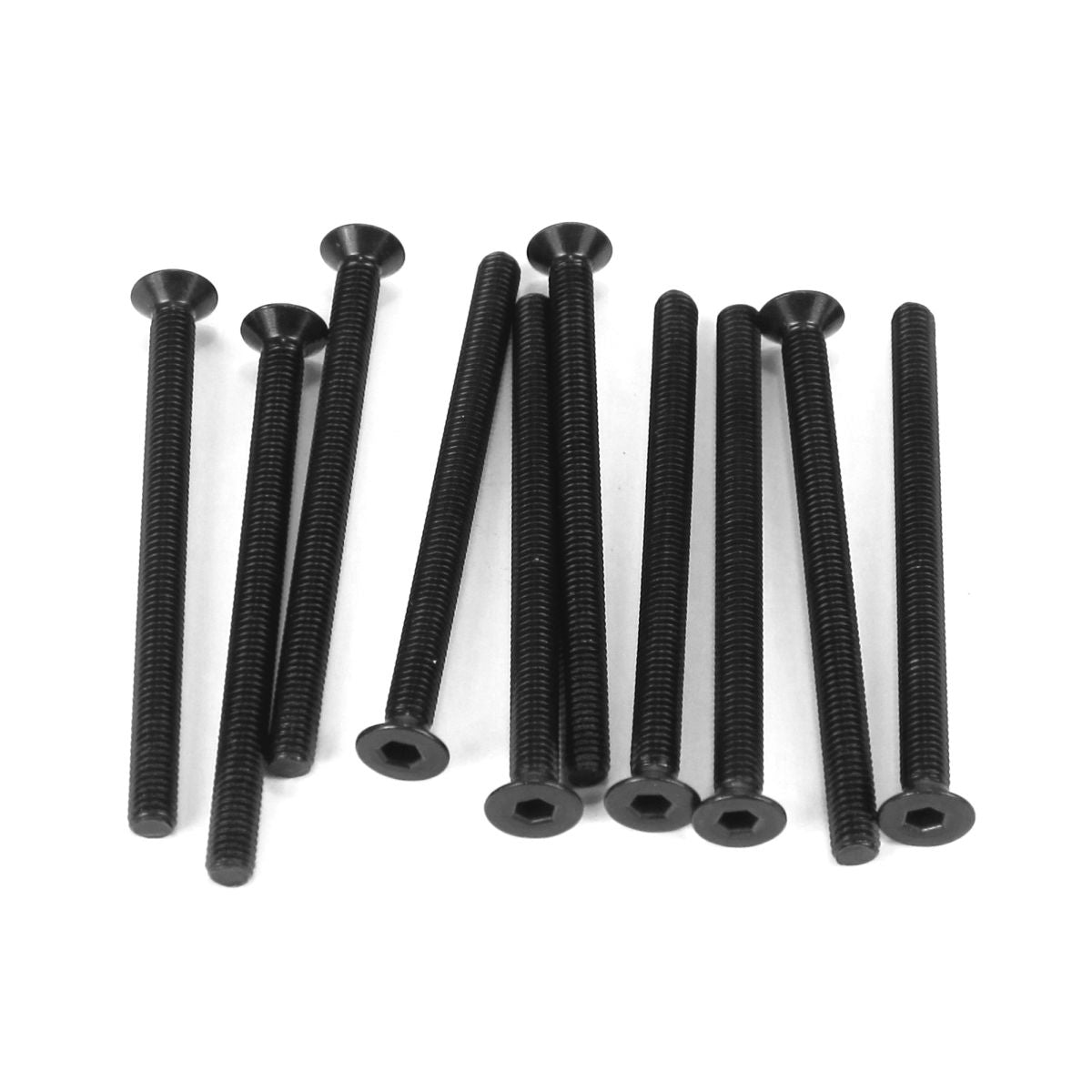 M3x40mm Flat Head Screws (Black, 10pcs)