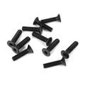 M4x15mm Flat Head Screws (Black, 10pcs)