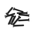 M4x25mm Flat Head Screws (Black, 10pcs)