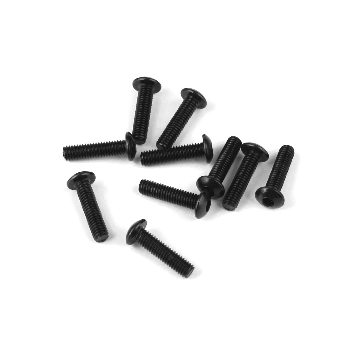 M3x12mm Button Head Screws (Black, 10pcs)