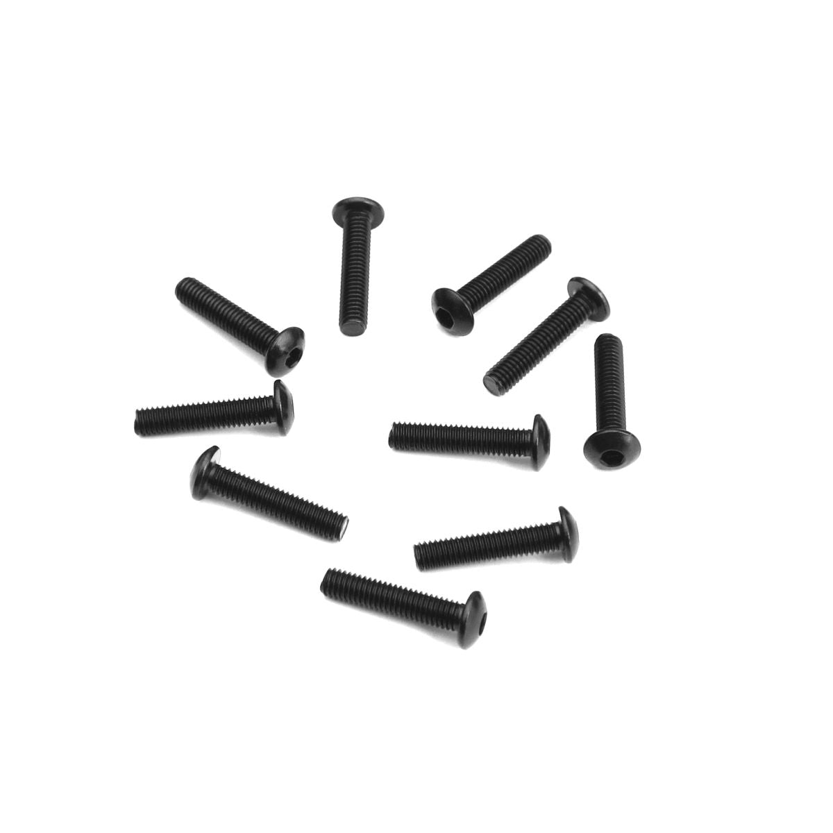 M3x14mm Button Head Screws (Black, 10pcs)