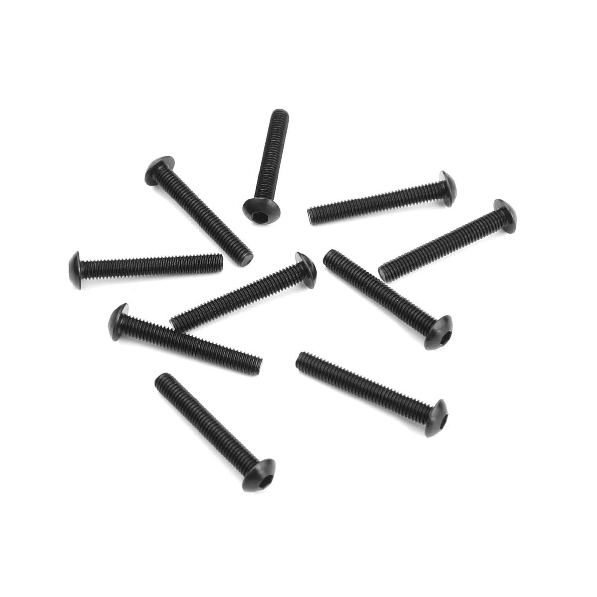 M3x20mm Button Head Screws (Black, 10pcs)