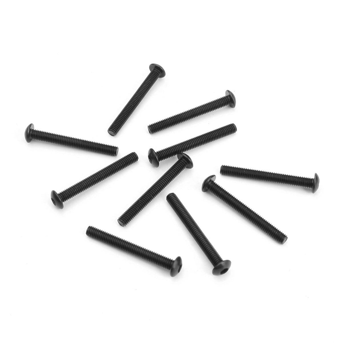M3x25mm Button Head Screws (Black, 10pcs)