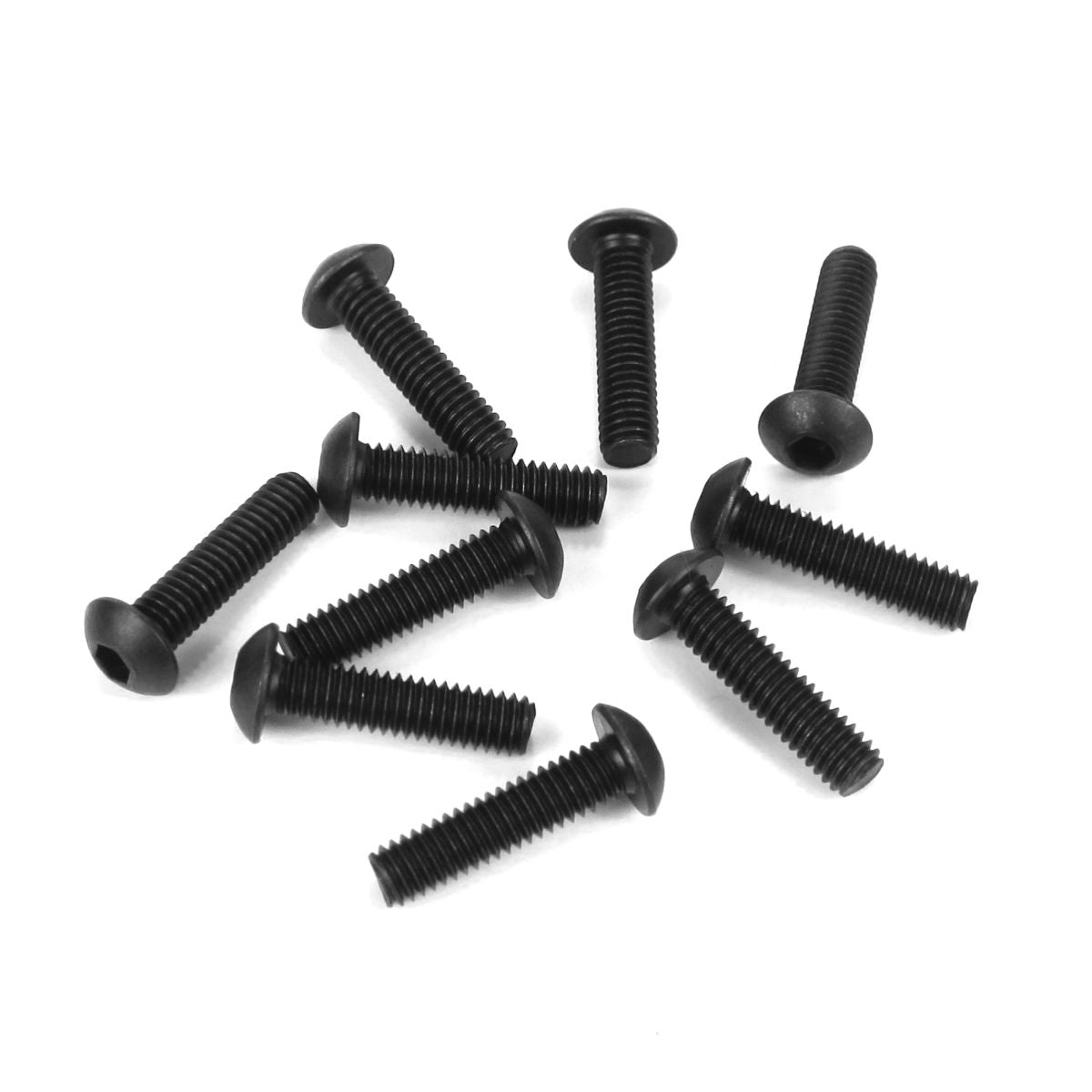 M4x16mm Button Head Screws (Black, 10pcs)