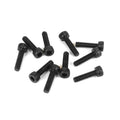 M3x12mm Cap Head Screws (Black, 10pcs)