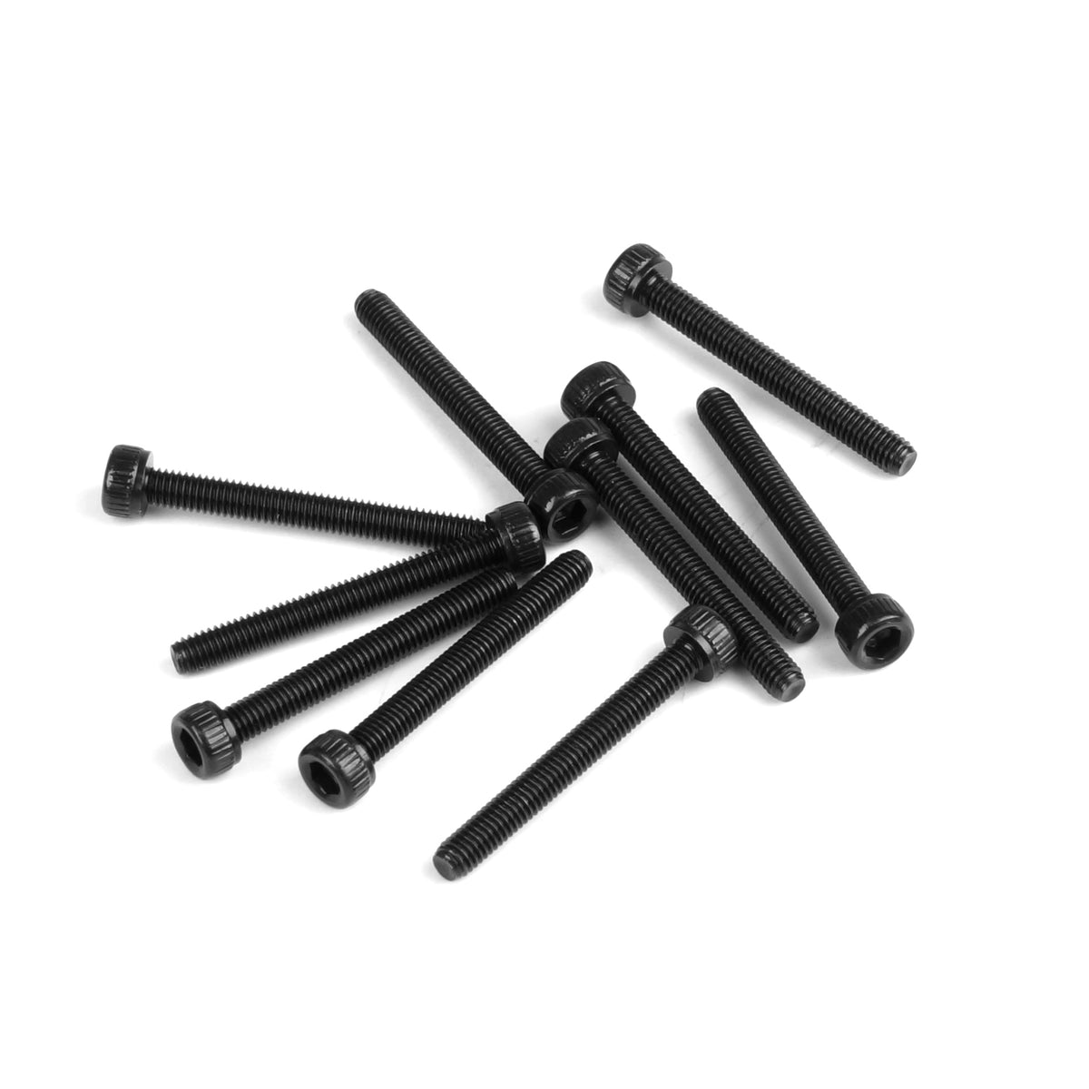 M3x25mm Cap Head Screws (Black, 10pcs)